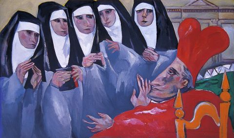 Cardinal and Nuns