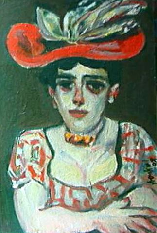 Lady in Red Hat